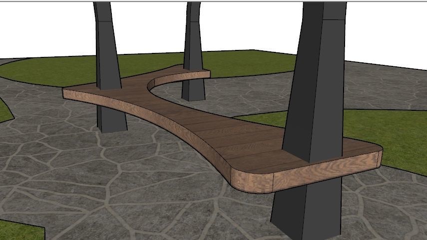ORGANIC DESIGN PERGOLA Low-poly 3D model_20