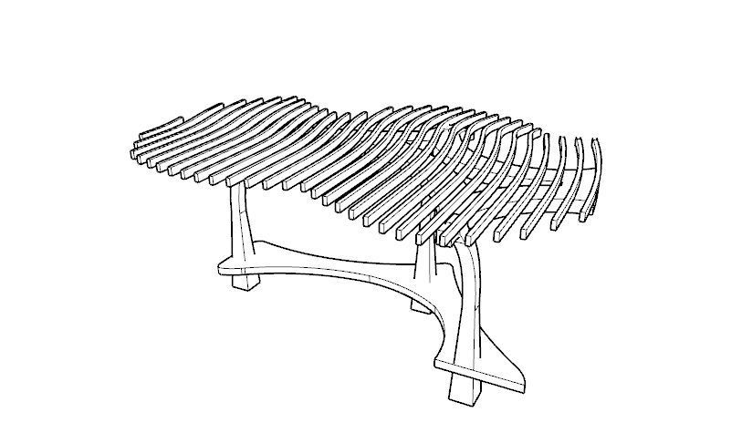 ORGANIC DESIGN PERGOLA Low-poly 3D model_31