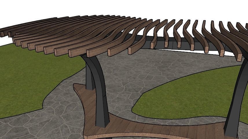 ORGANIC DESIGN PERGOLA Low-poly 3D model_24