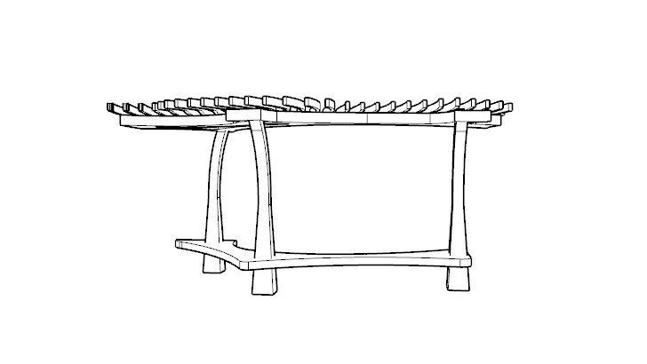 ORGANIC DESIGN PERGOLA Low-poly 3D model_35