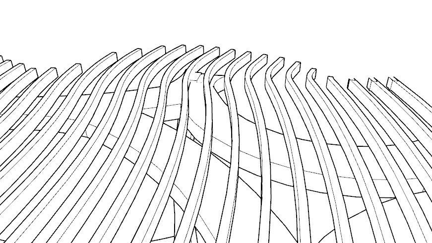 ORGANIC DESIGN PERGOLA Low-poly 3D model_40