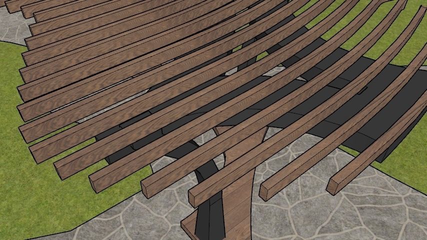 ORGANIC DESIGN PERGOLA Low-poly 3D model_22
