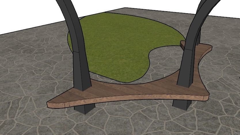 ORGANIC DESIGN PERGOLA Low-poly 3D model_21