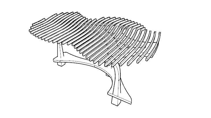 ORGANIC DESIGN PERGOLA Low-poly 3D model_37