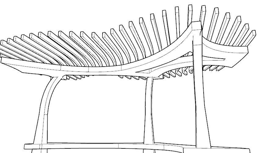 ORGANIC DESIGN PERGOLA Low-poly 3D model_39