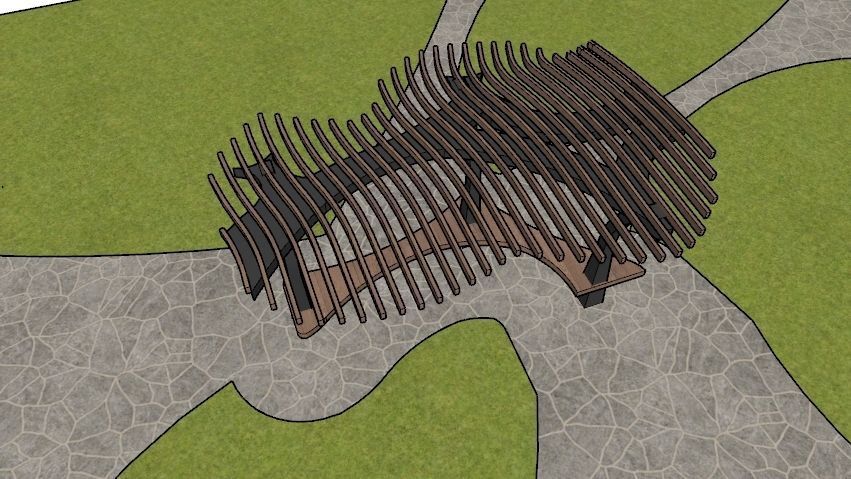ORGANIC DESIGN PERGOLA Low-poly 3D model_13