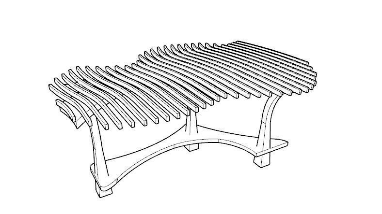 ORGANIC DESIGN PERGOLA Low-poly 3D model_30