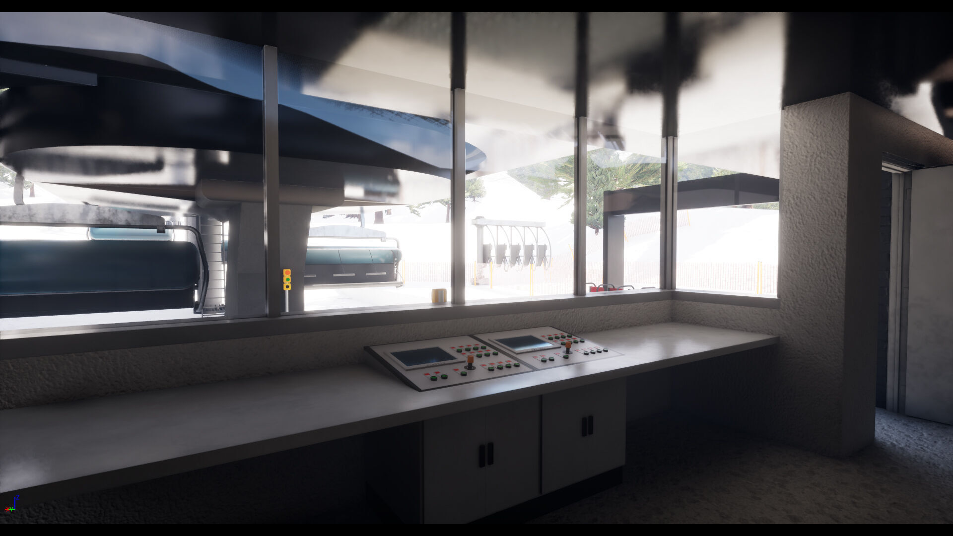 ski center Lifts Low-poly 3D model_7