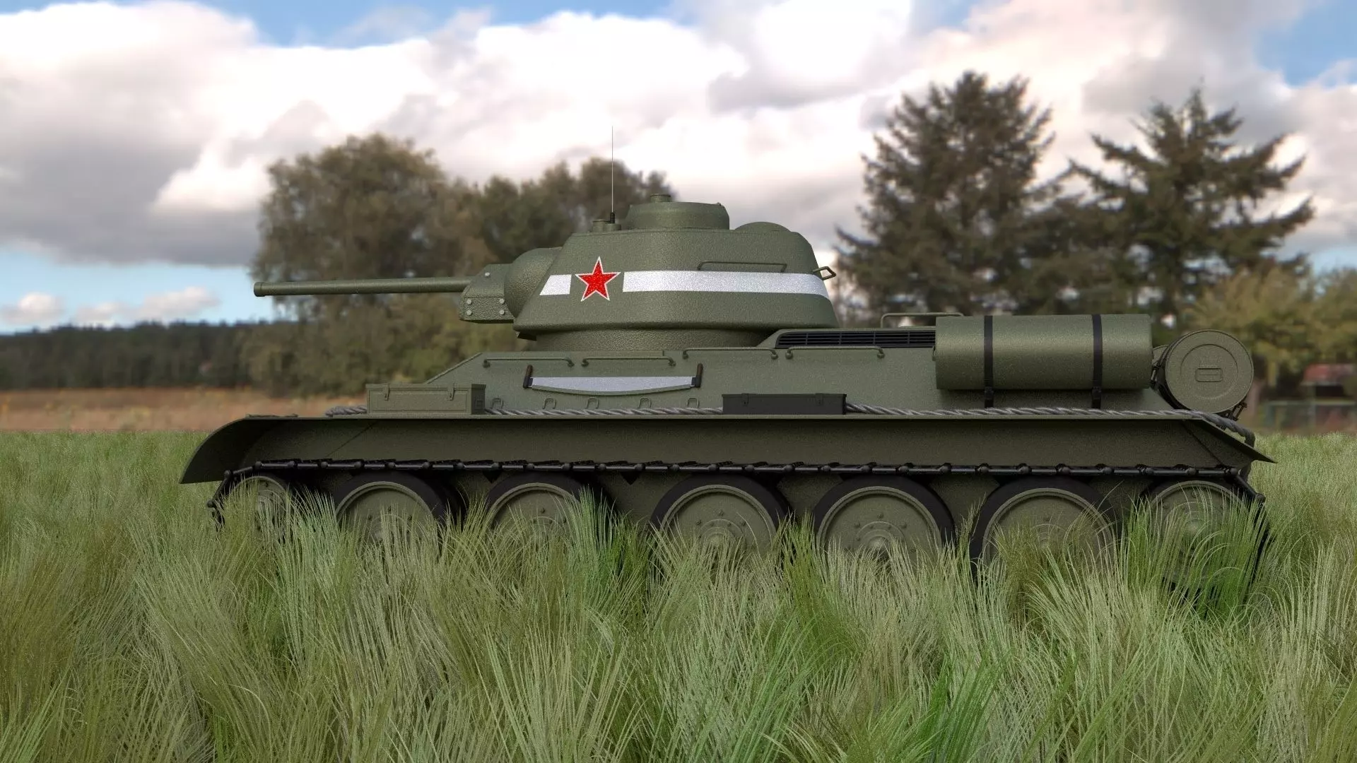 T34 76 Tank HDRI 3D model