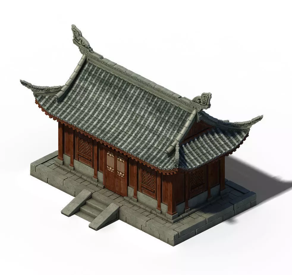 Architecture - Windy Grassland Building 01 3D model_0