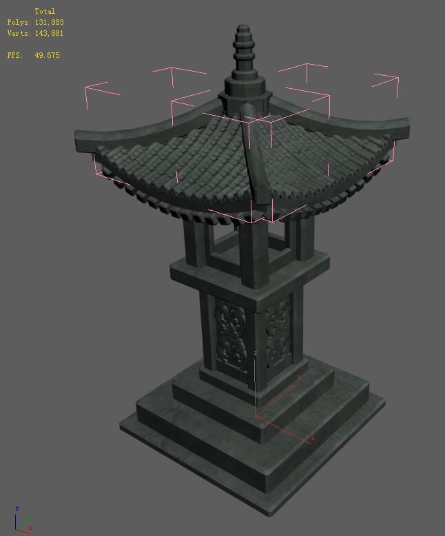 Architecture - Windland Prairie - Stone Lamp 01 3D model_2