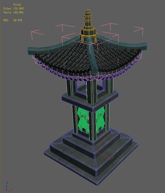 Architecture - Windland Prairie - Stone Lamp 01 3D model_3