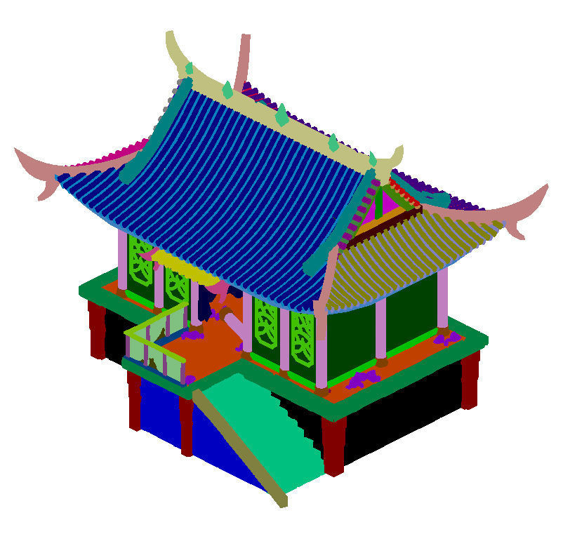 Building ghost house - haunted house 01 3D model_3