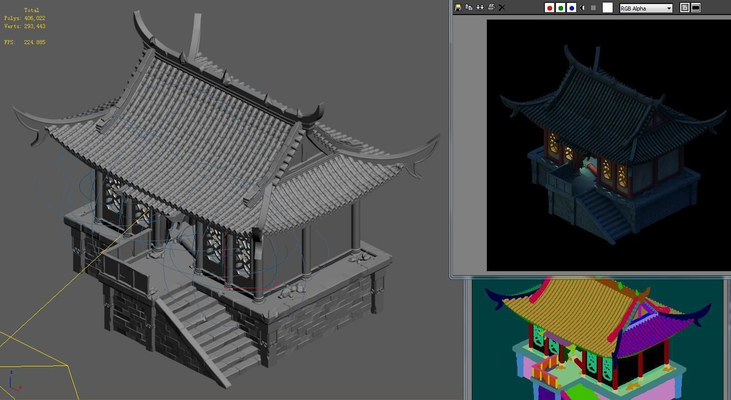 Building ghost house - haunted house 01 3D model_5