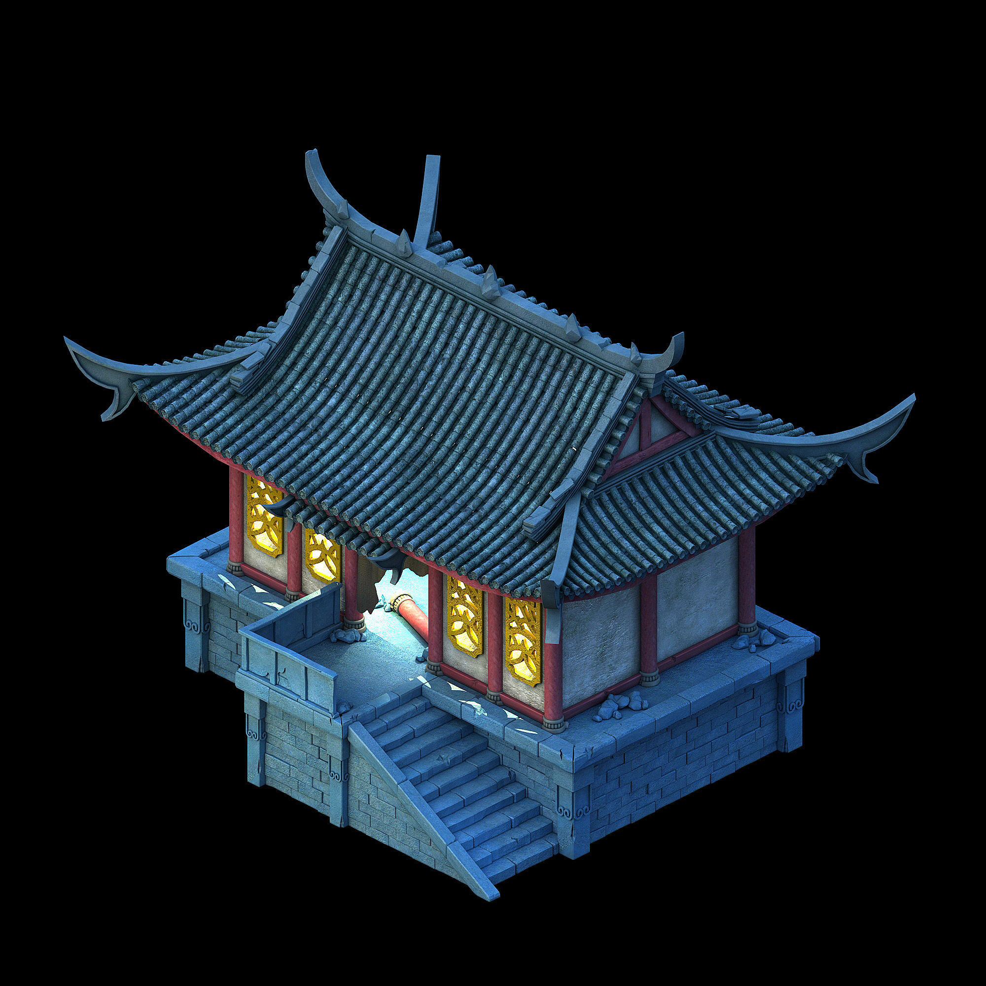 Building ghost house - haunted house 01 3D model_1