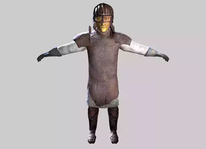 Goblin warrior Low-poly 3D model