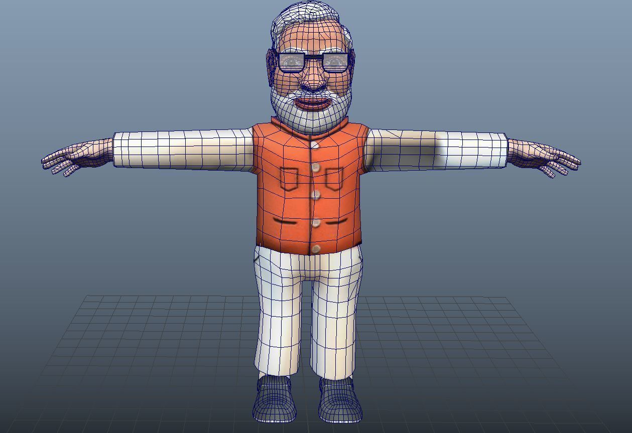 Cartoon narendra modi 3d  Character model Low-poly 3D model_3