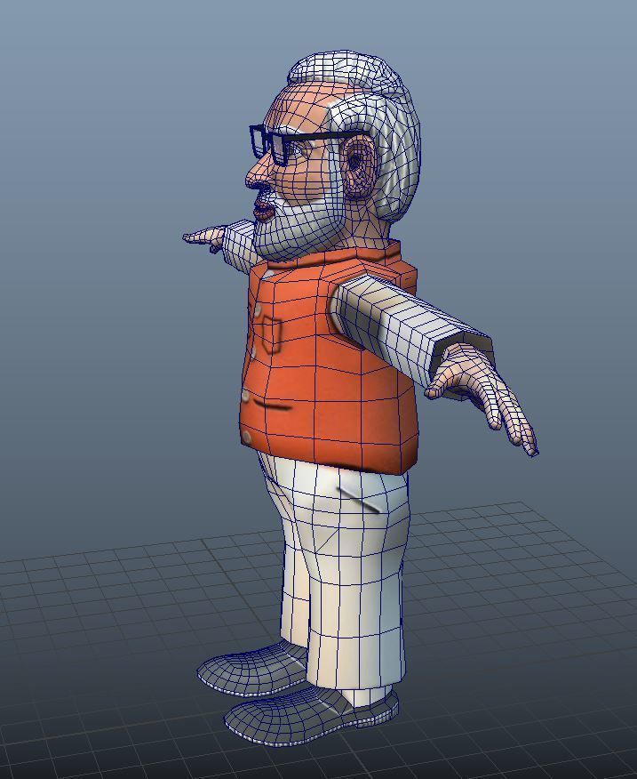 Cartoon narendra modi 3d  Character model Low-poly 3D model_4