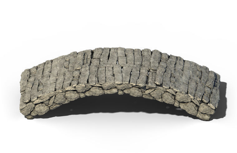 Building accessories - white jade stone bridge 3D model_6