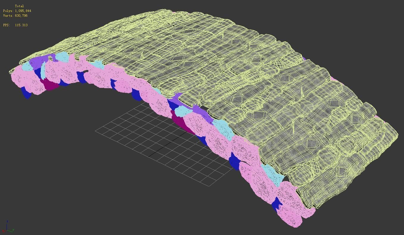Building accessories - white jade stone bridge 3D model_2