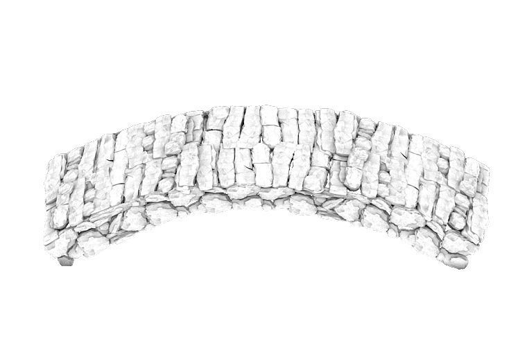Building accessories - white jade stone bridge 3D model_7