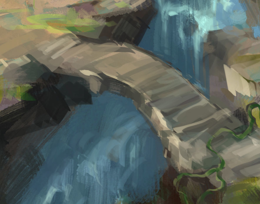 Building accessories - white jade stone bridge 3D model_8