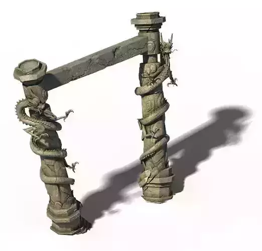 Building Decoration - Panlong Column 03