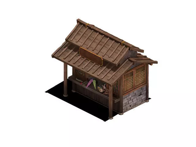 Street - small street vendors 3D model_0