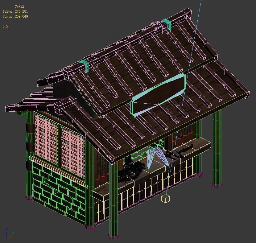 Street - small street vendors 3D model_2