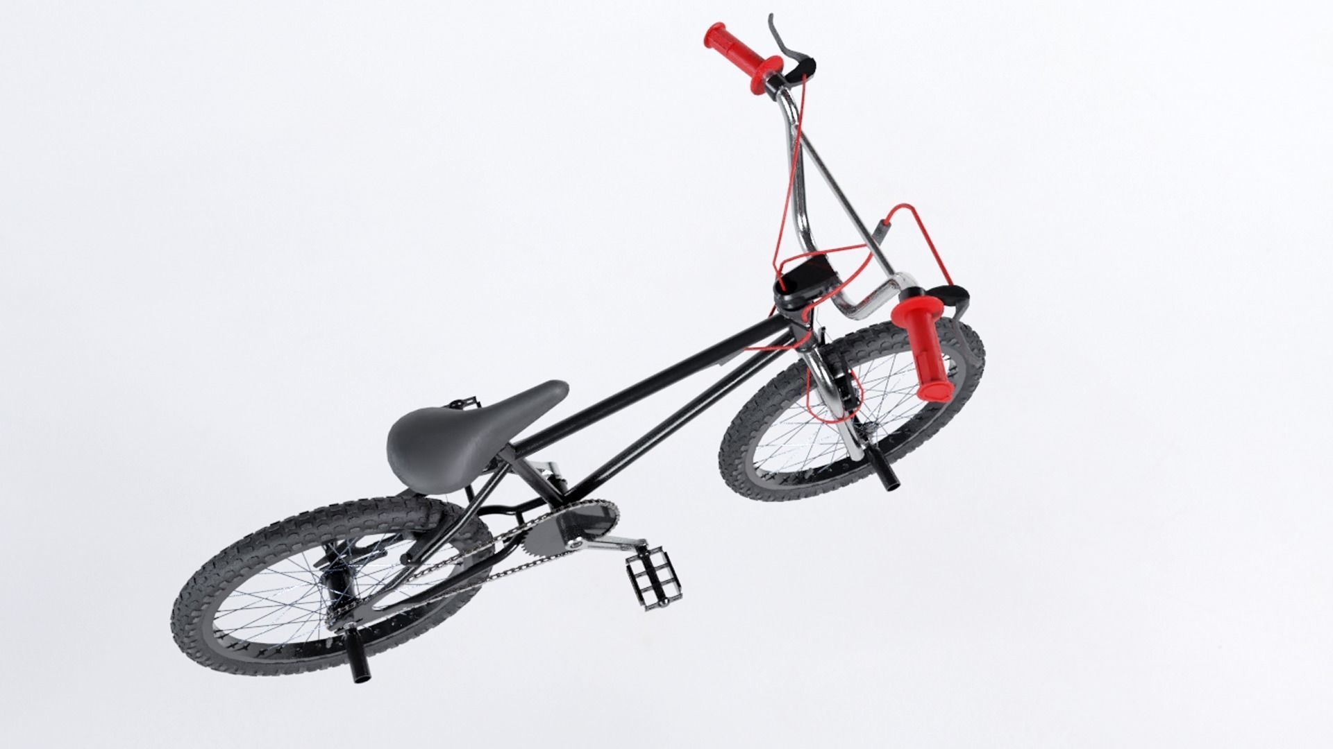 Bicycle bmx bike Low-poly 3D model_4