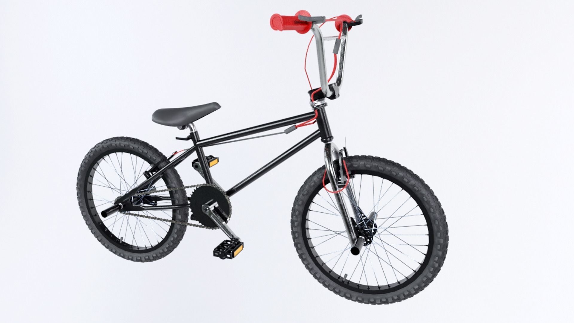 Bicycle bmx bike Low-poly 3D model_3