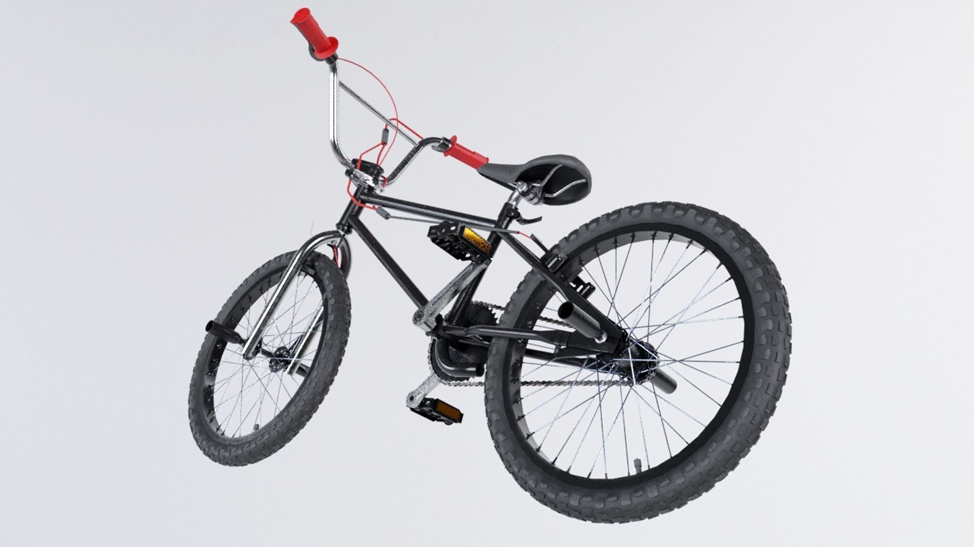 Bicycle bmx bike Low-poly 3D model_2