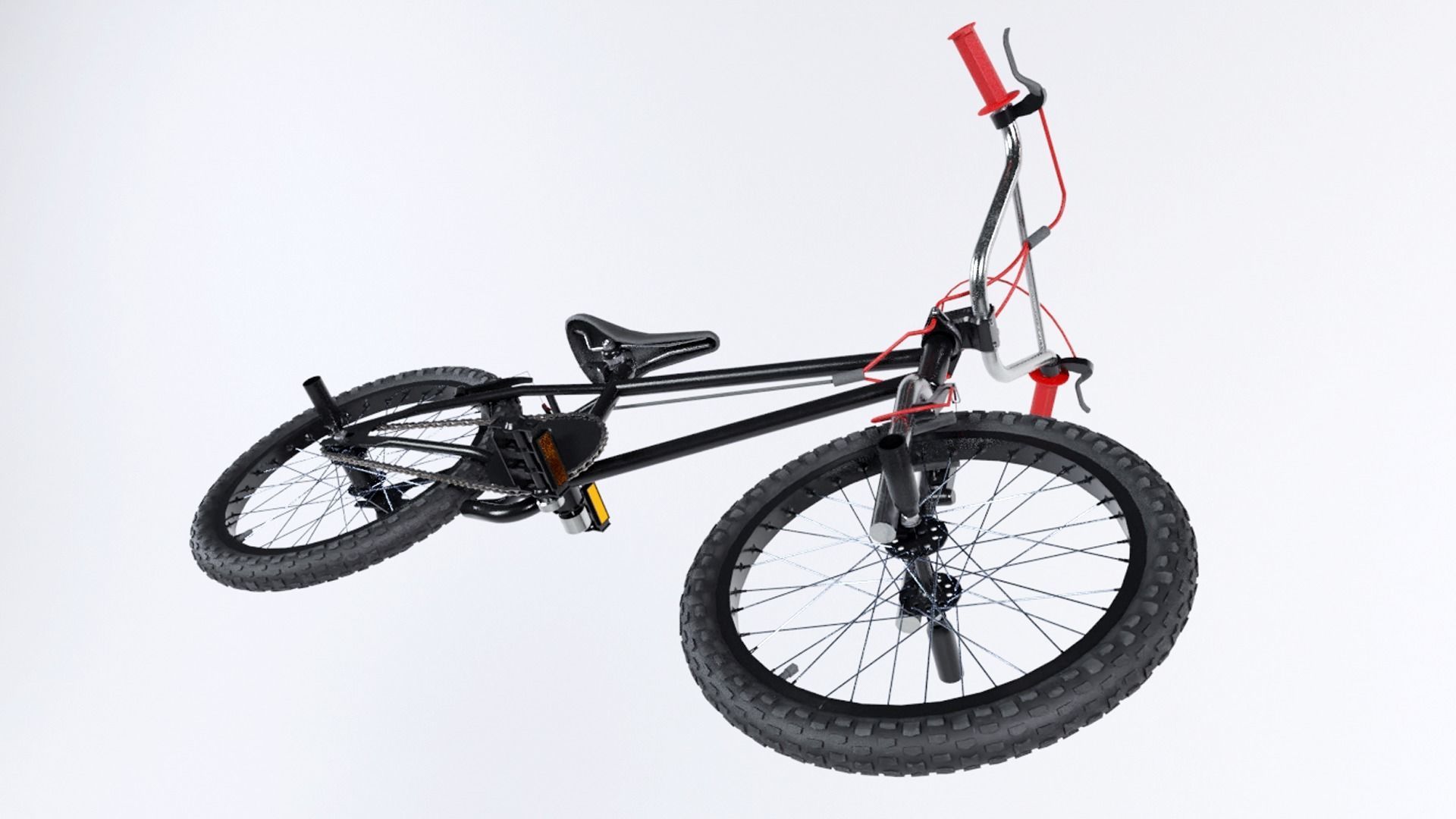 Bicycle bmx bike Low-poly 3D model_5