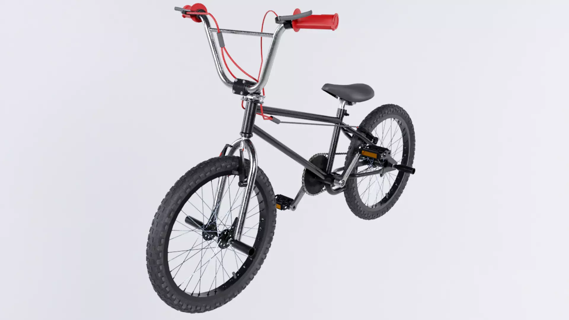 Bicycle bmx bike Low-poly 3D model_0