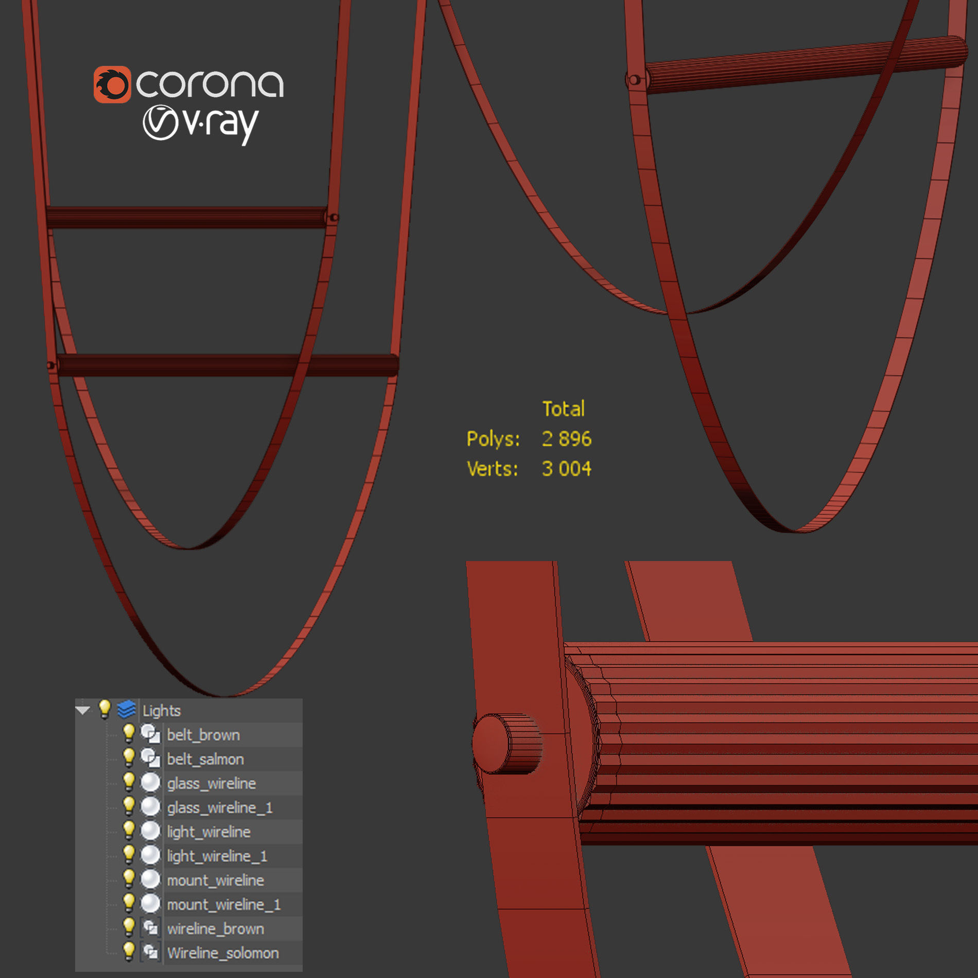 WireLine ladder 3D model_2