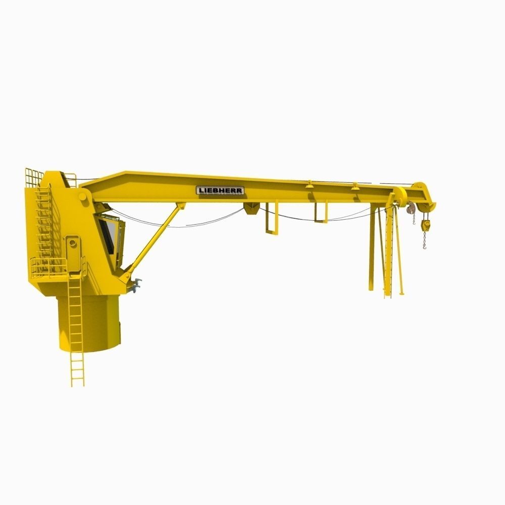 Shipping Crane Low-poly 3D model_8