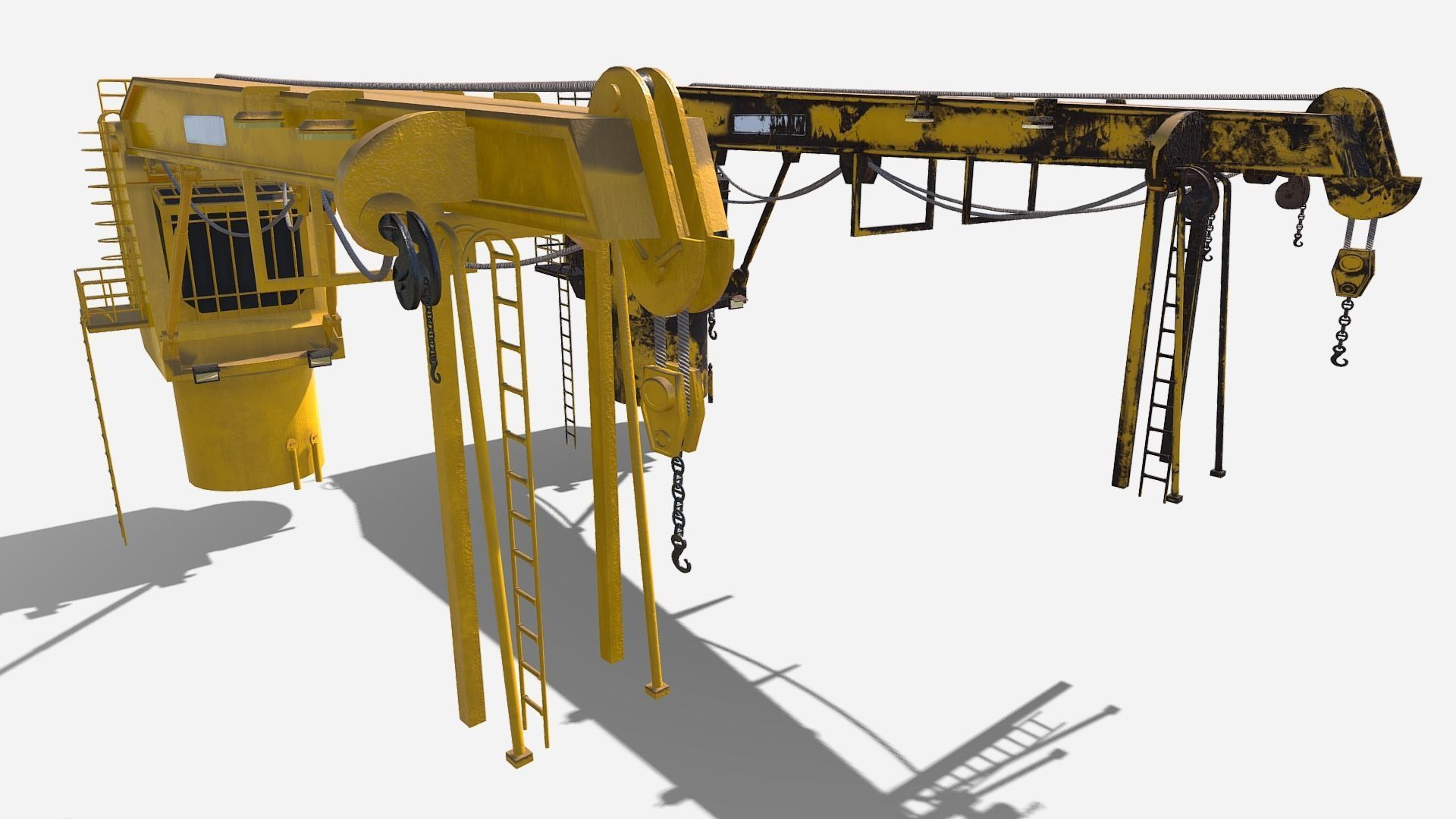 Shipping Crane Low-poly 3D model_1