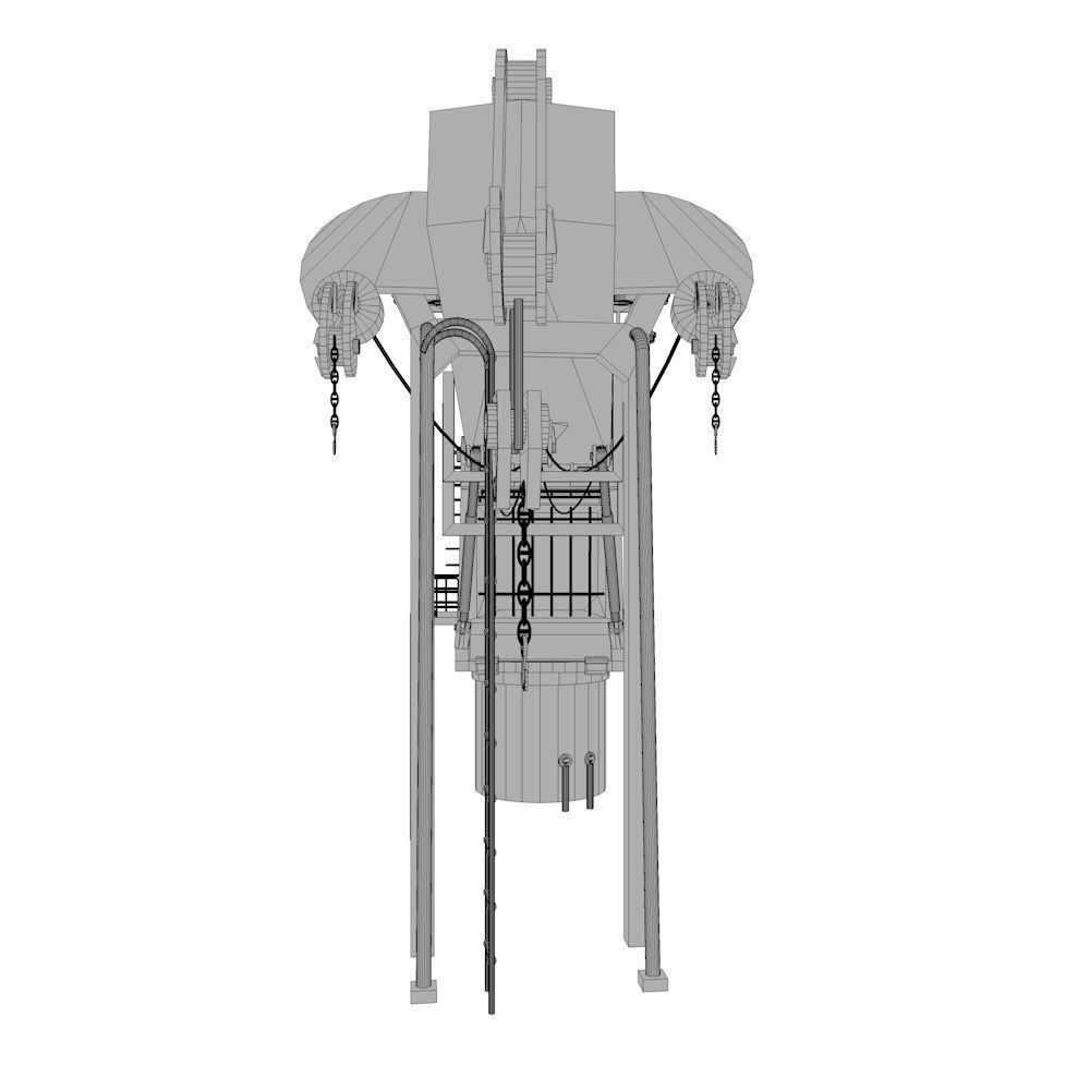 Shipping Crane Low-poly 3D model_9