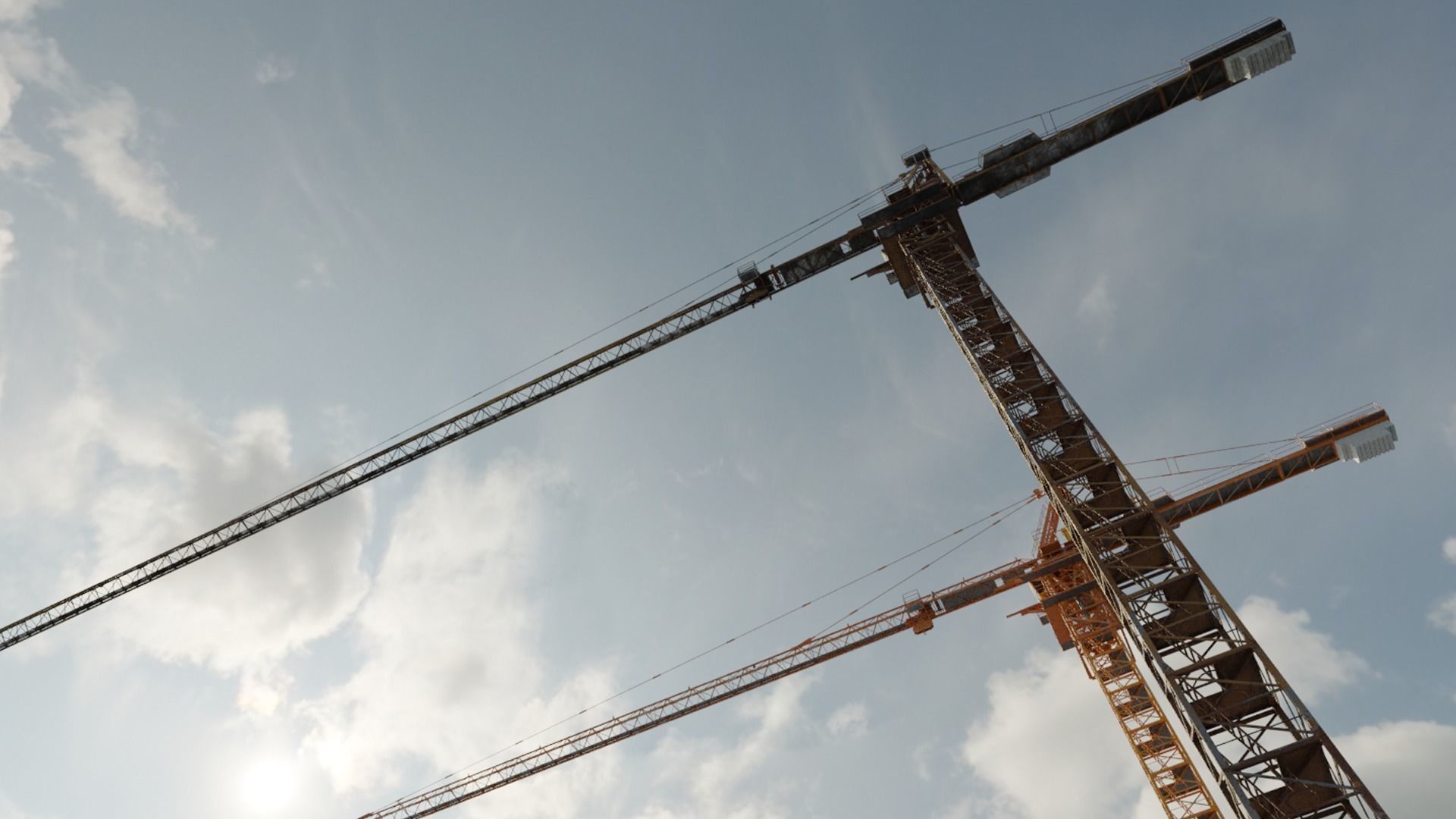 construction crane Low-poly 3D model_6