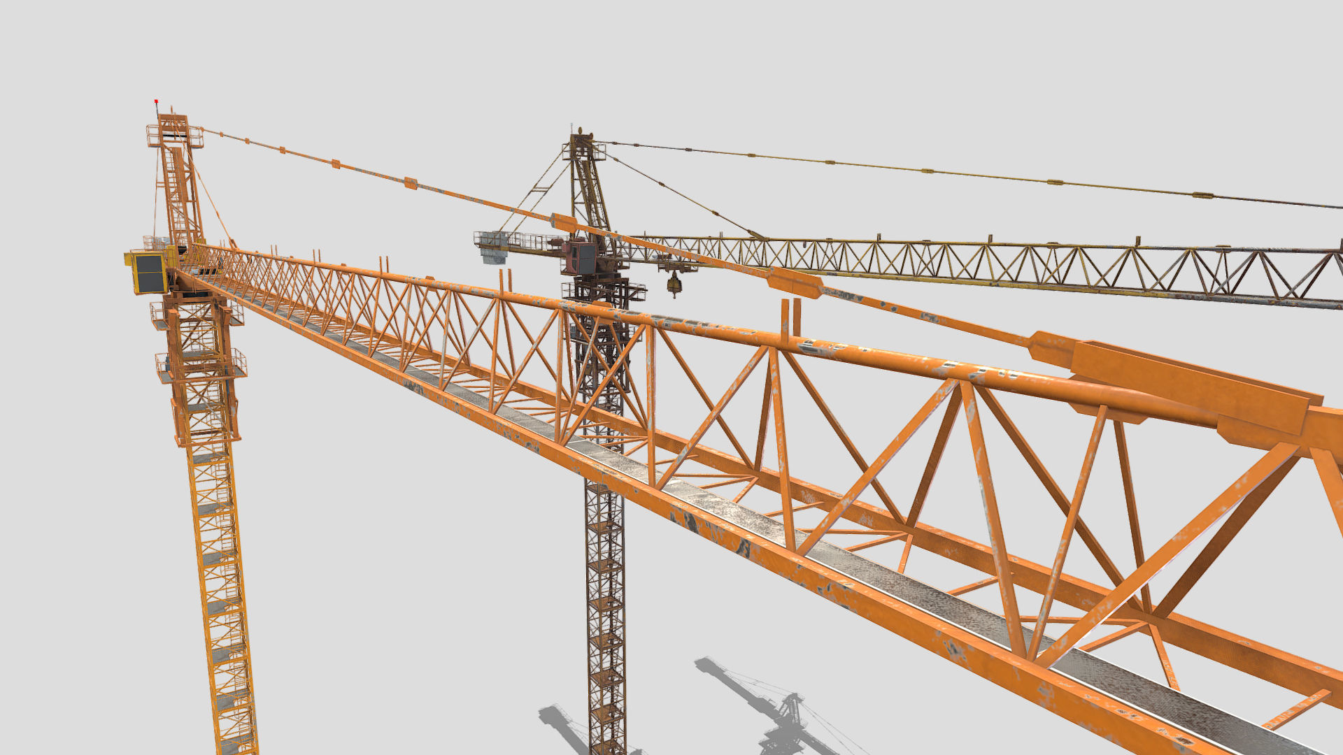 construction crane Low-poly 3D model_8