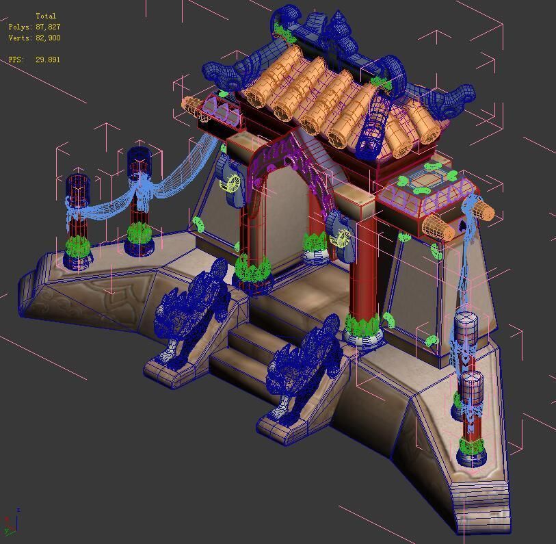 Cartoon world - gate 3D model_2