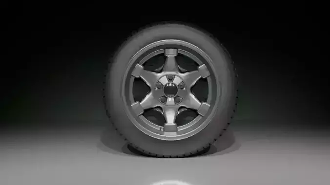 V6SSR wheel Low-poly 3D model