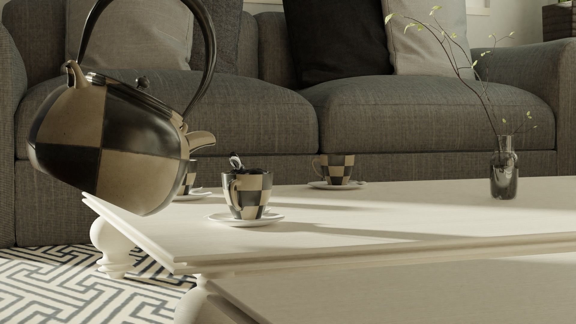 Coffee table Free 3D model_8