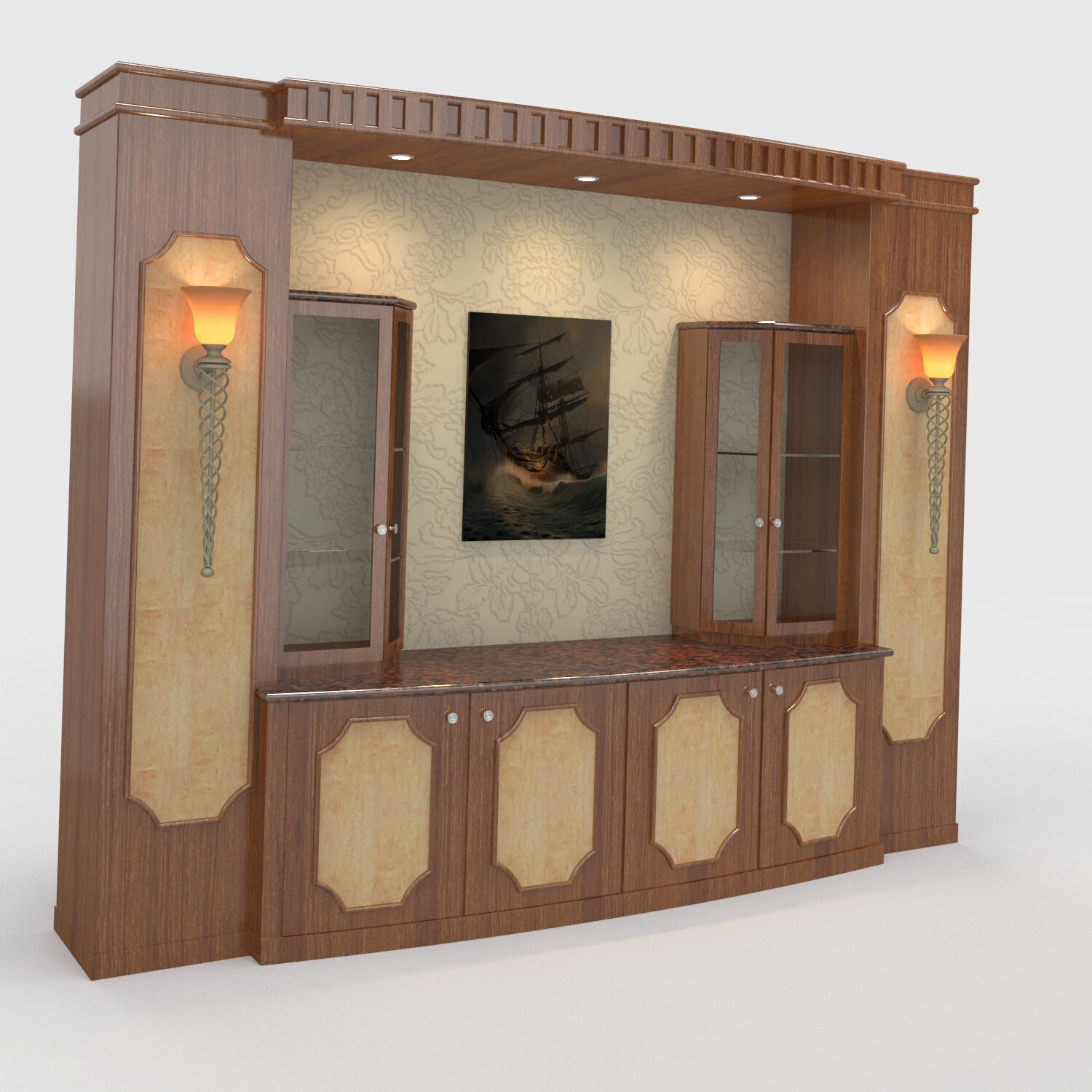 Wall cabinet 3D model_2