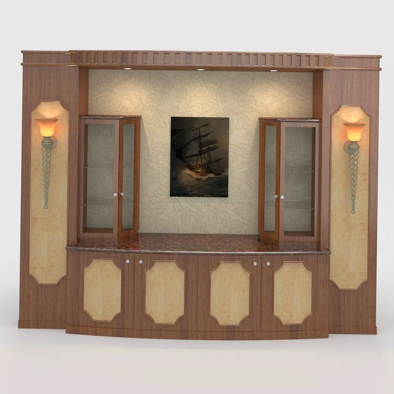 Wall cabinet 3D model_0