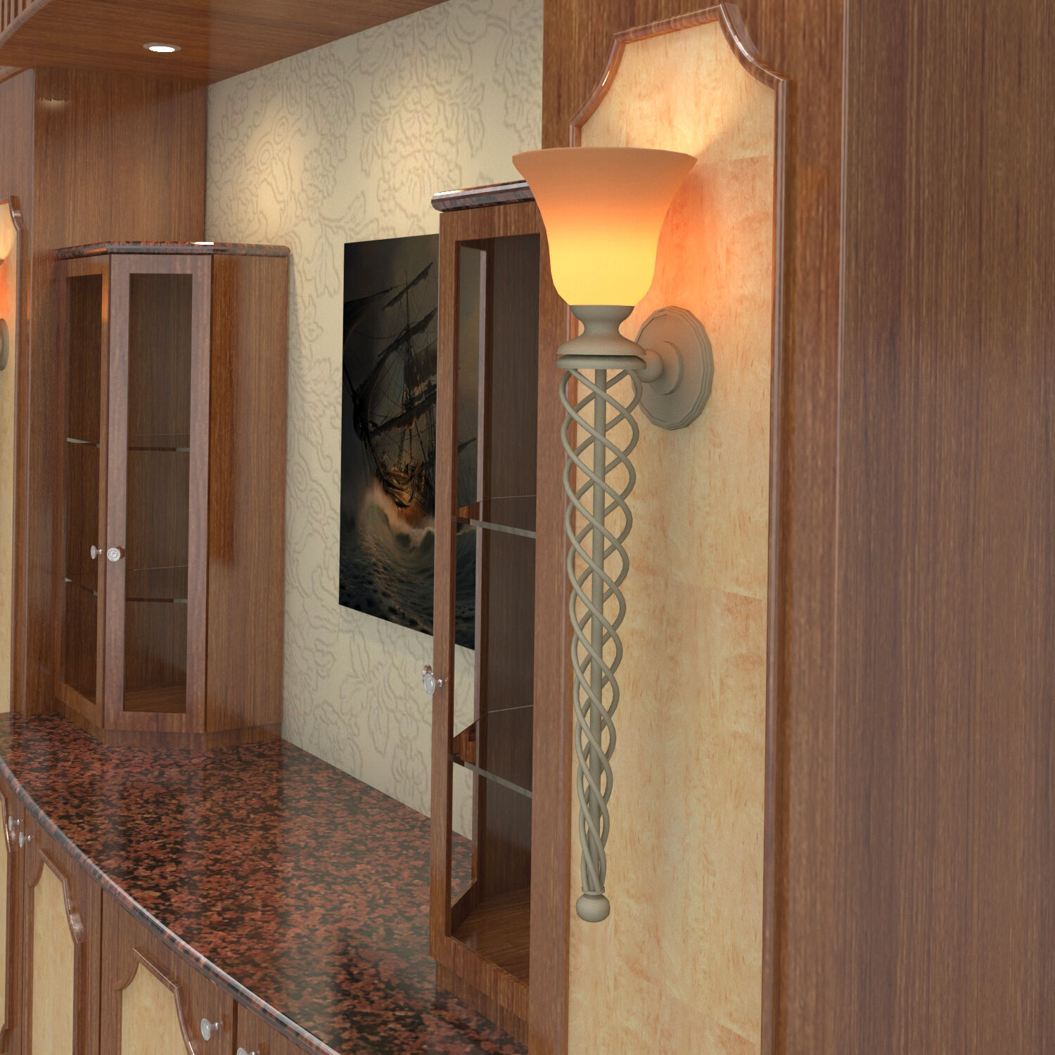 Wall cabinet 3D model_1