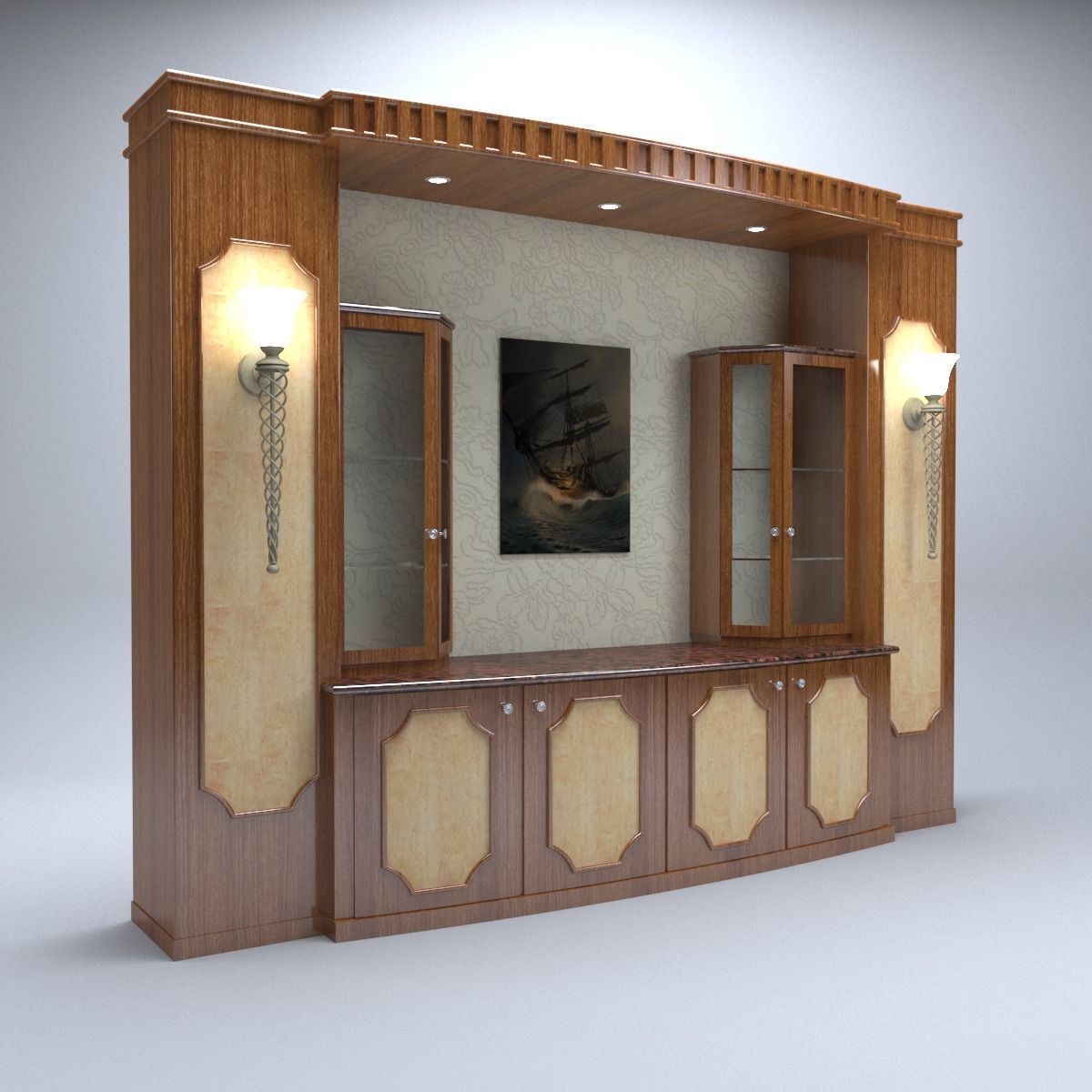 Wall cabinet 3D model_4