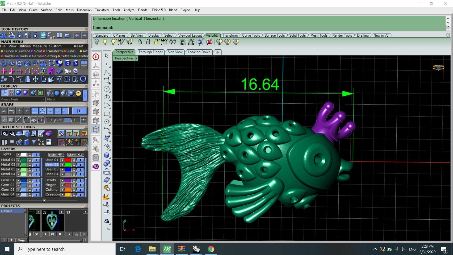 fish bracelet pandora 3D print model_2