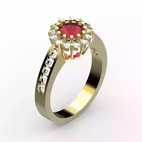 Ring with gemstones