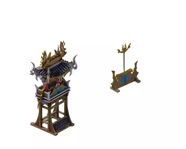 Game Model - Hanging Gardens - Magic army Camp back door